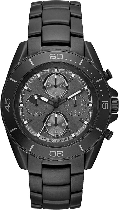 Michael Kors Men's Jetmaster Black Ip Chronograph Watch